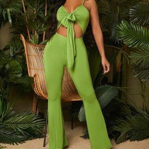 Brand new- green one piece jumpsuit